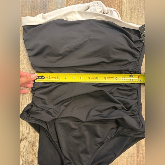 $130 NWT RALPH LAUREN 14 BLACK TIE ONE PIECE SLIMMING BEL AIR SWIMSUIT - Picture 8 of 11